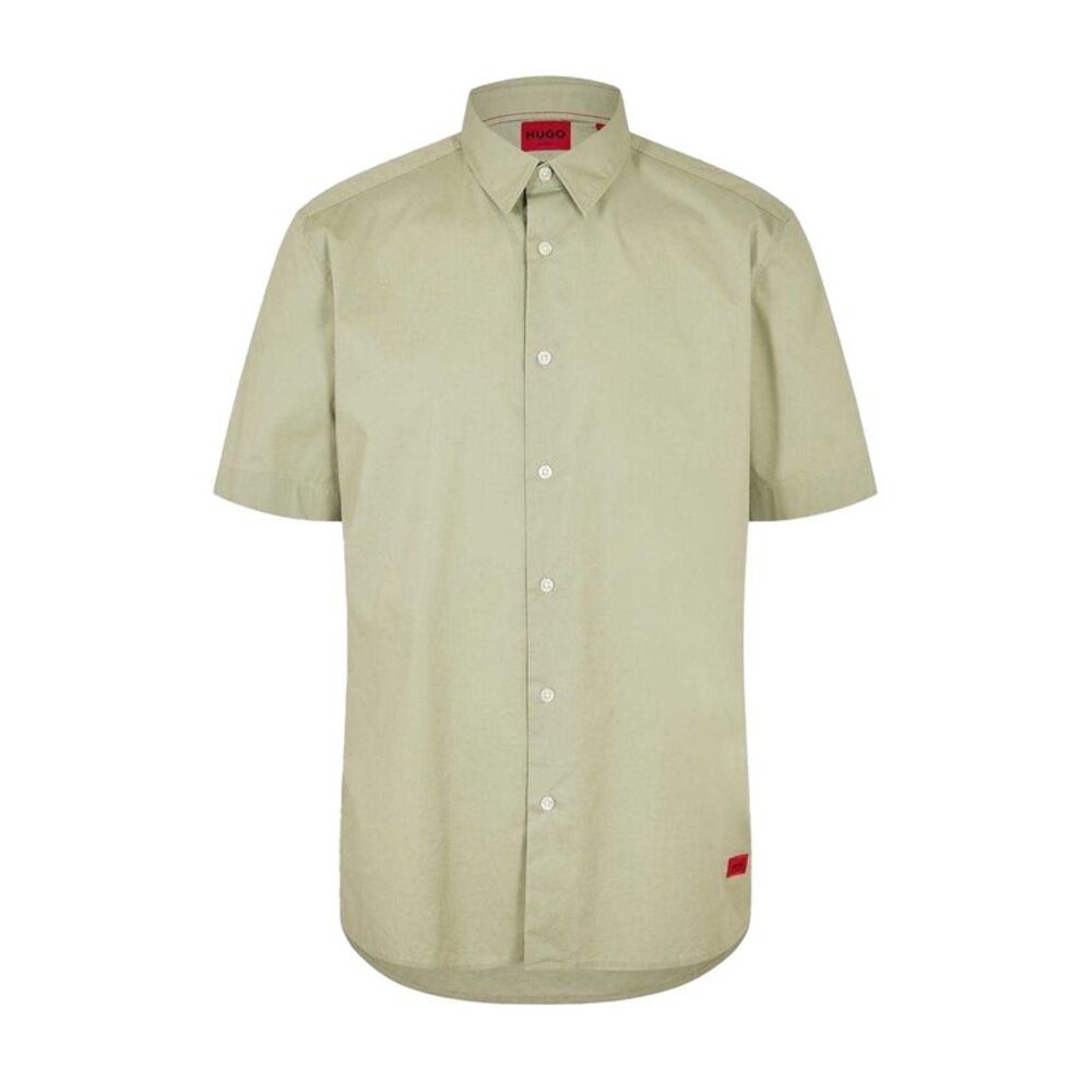 Hugo Mens Regular Short-Sleeved Shirt / Green